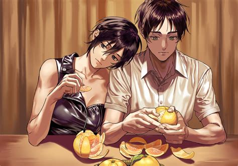 Eren and Mikasa Download Digital Wallpaper Attack on Titans | Etsy