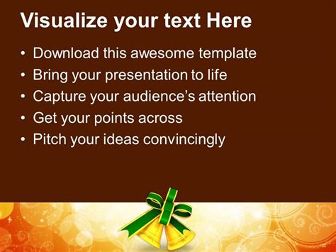 Christian Christmas Golden Bells Holidays Powerpoint Templates Ppt ...