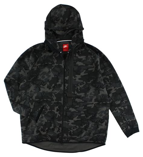 Nike - Nike Mens Tech Fleece Camo Full Zip Hoodie Black - Walmart.com ...