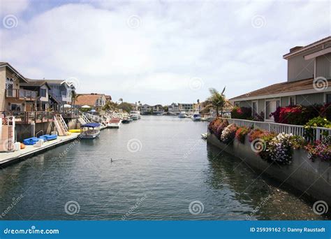 Ocean Bay Harbor Canal Marina Homes Stock Photo - Image of estate ...