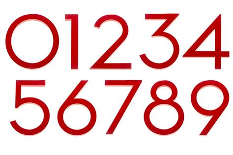 Modern House Number Aluminum Modern Font Number THREE 3 in RED - Etsy UK