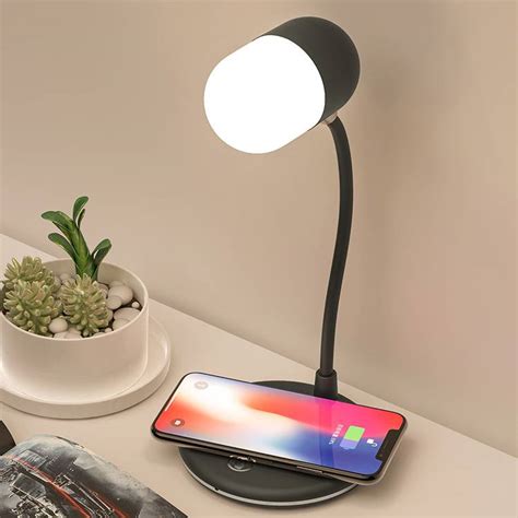 Multi-Functional Fast Wireless Charger with LED Desk Lamp and Bluetooth ...