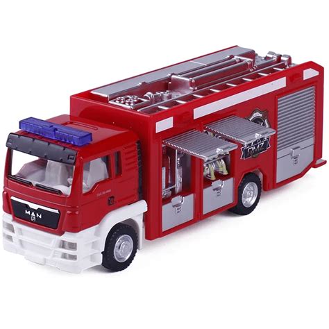 R 1:64 Fire Engine Model Alloy Car Toy Fire Truck Water Tank Lorry ...