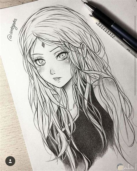 صور رسم انمي مميزة وجميلة للبنات بالرصاص