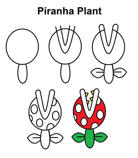 How To Draw A Piranha Plant - This is a fun creature to draw, but even ...