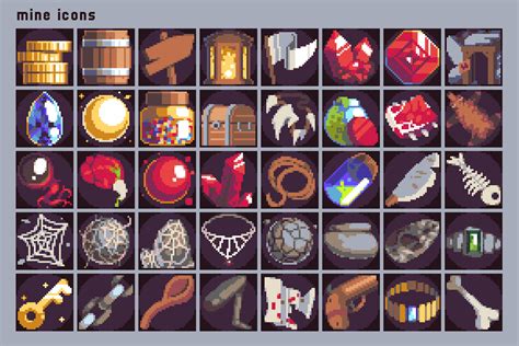 Free Pixel Art Icons for Mine Location - CraftPix.net