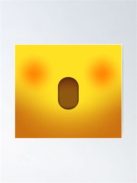 "Emoji Face - Open Mouth Scared Shocked Screaming" Poster by BrianSmith84 | Redbubble