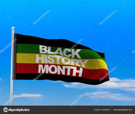 Black History Month Flag Blue Sky Stock Photo by ©tiagoz 183225612