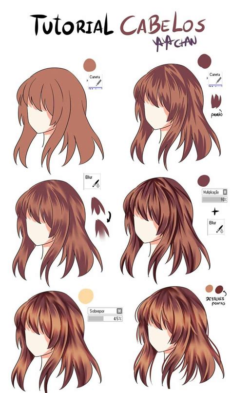 Hairstyle shading art reference | Drawing hair tutorial, Anime art ...