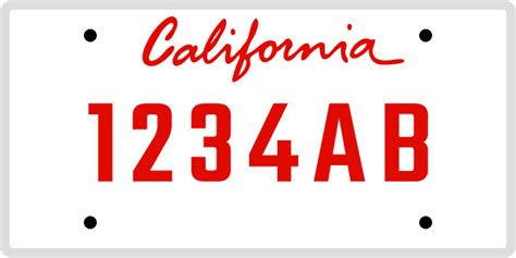 Free California, CA license plate lookup