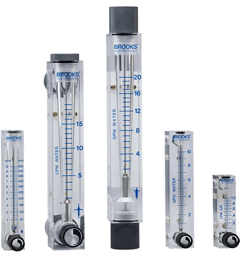 Brooks Instrument 2500 Series Acrylic Tube Variable Area Flow Meter ...