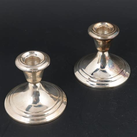 Gorham Sterling Silver Candle Holders and Sterling Silver Serving Tray ...