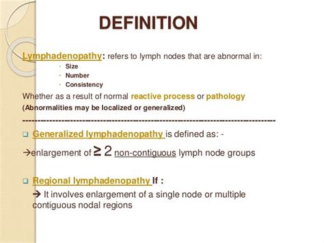 Lymphadenopathy approach