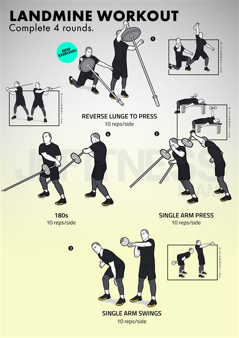 Landmine & Kettlebell Workout - JLFITNESSMIAMI- Easy to Follow Visual Workouts