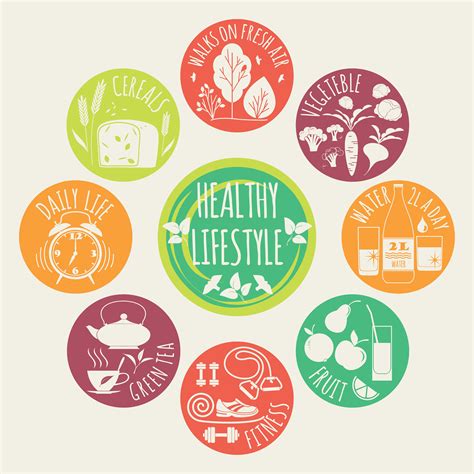 Healthy lifestyle Icons set 297503 Vector Art at Vecteezy