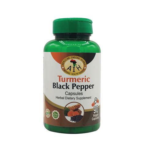 Turmeric Black Pepper 90 Capsules – www.africanindianherbs.com