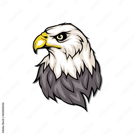 Bald eagle logo. Wild birds drawing. Head of an eagle. Vector graphics to design. Stock Vector ...