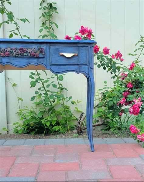 Frida Kahlo Navy Floral Vanity Entry Console Table Desk - Etsy