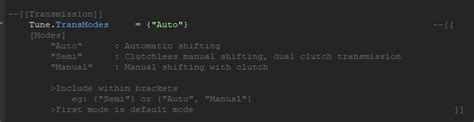 How to make the A-Chassis automatic gear - Scripting Support ...