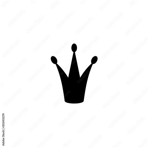 3 point crown silhouette icon. Clipart image isolated on white background Stock Vector | Adobe Stock