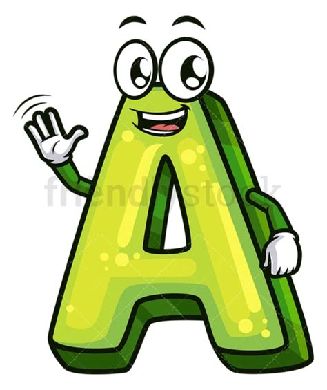 Cartoon Letter A Vector Clipart - FriendlyStock