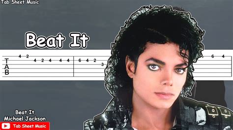 Michael Jackson - Beat It Guitar Tutorial - Tab Sheet Music