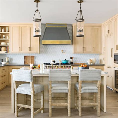 These bleached-white oak cabinets = just right for this oceanside ...