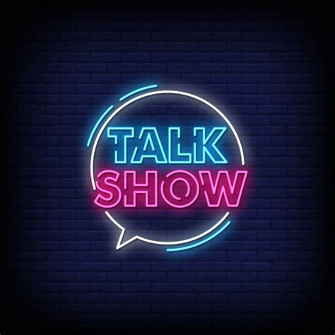 Premium Vector | Talk Show neon signs style text in 2024 | Neon signs ...