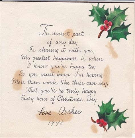 1948 Christmas card poem | Christmas card verses, Christmas card ...