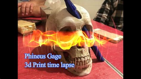 Phineas Gage 3D printed Skull time lapse! - YouTube