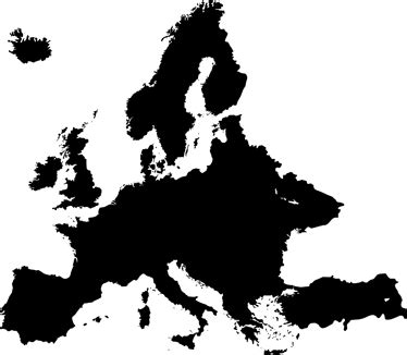 Europe blackboard world map wall sticker - TenStickers