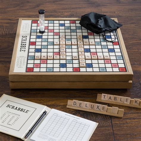 Scrabble Deluxe Vintage Edition Game - Entertainment Earth