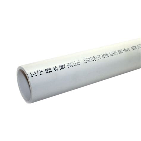 1-1/2 in. x 10 ft. 330-PSI Schedule 40 PVC DWV Plain End Pipe-531111 - The Home Depot