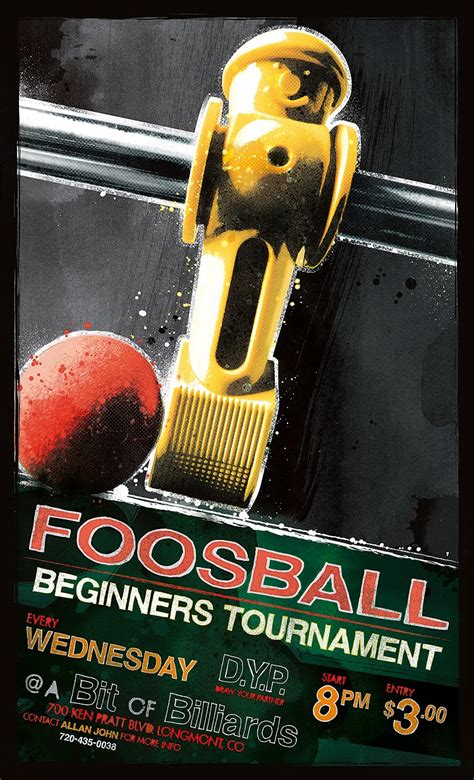 PICKLED: Beginners Foosball Tournament Poster