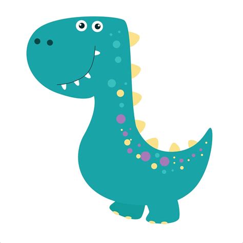 Cute Dino Flat Cartoon Character Vector Template Design Illustration ...