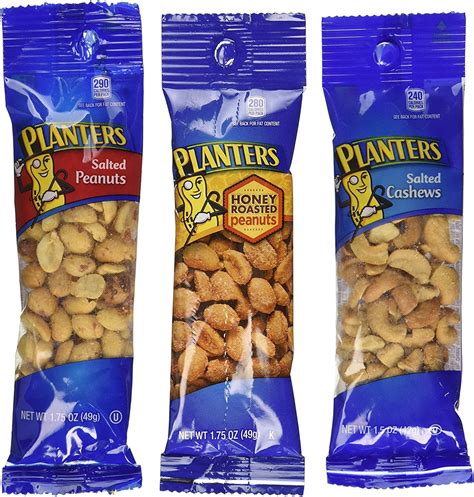 Planters Variety Pack, 24 Packs (12-1.75 oz salted peanuts, 6-1.75 oz ...