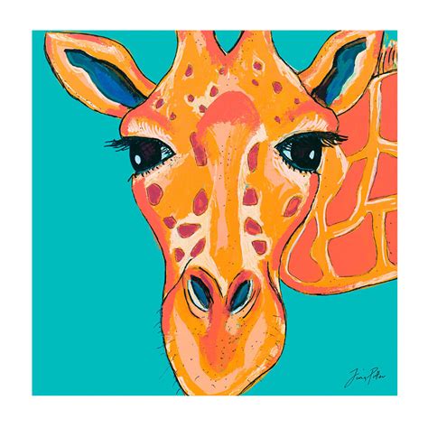 Geraldine the Giraffe - Canvas - 3 Pears - Floral Cushions & Kids Cushions and Canvas Prints