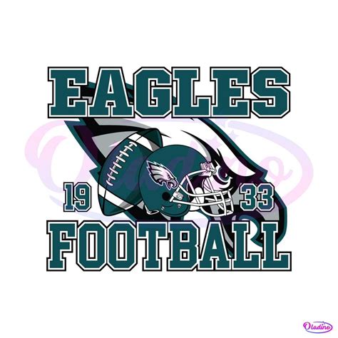 Vintage Eagles Football Helmet SVG Digital Download