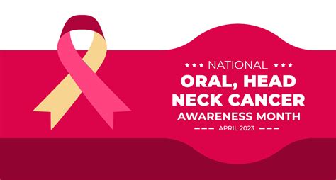 National Oral, Head, and Neck Cancer Awareness Month background or banner design template ...