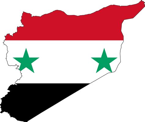 Flag Map of Syria | Flag, Asia map, Map