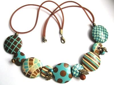 blue necklace | polymer clay necklace | By IC | Flickr