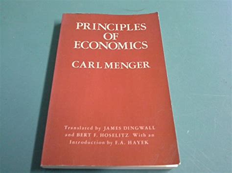 Principles of Economics by Menger, Carl: Good (1981) | GlassFrogBooks