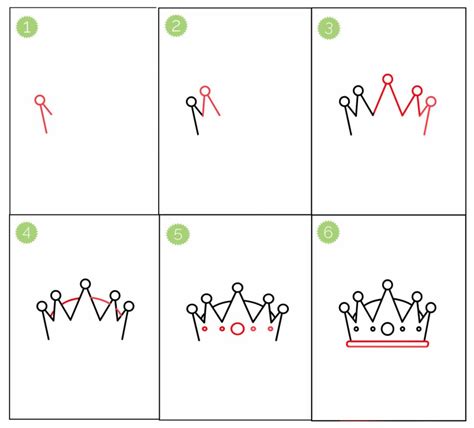 How to draw A- kings crown step by step