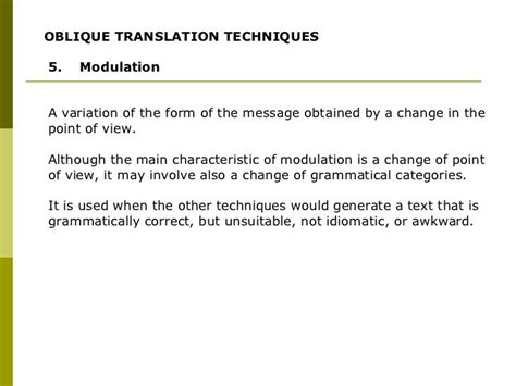 Translation techniques presentation