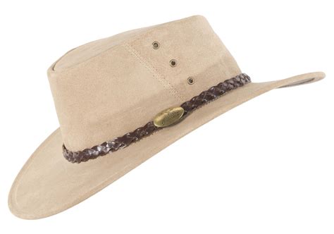 Beige Australian Leather Bush Outback Jacaru Hat Online in Australia | Hats From OZ