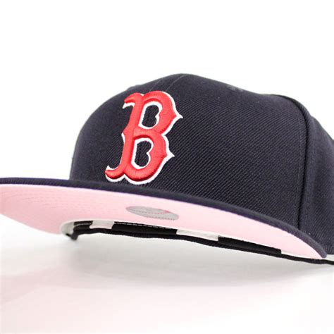 Boston Red Sox New Era 59Fifty Fitted Hat (Team Color Pink Under Brim ...