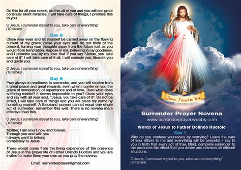 Surrender prayer - Novena