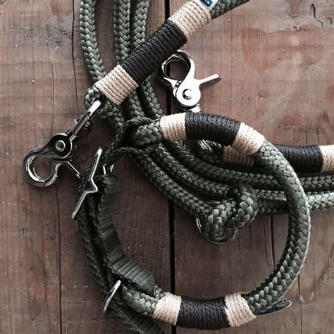 Rope dog collar and leash handcrafted by GORDI Berlin.