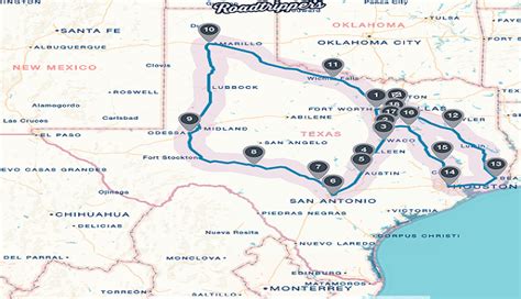 perfect texas road trip map - Texas Hill Country