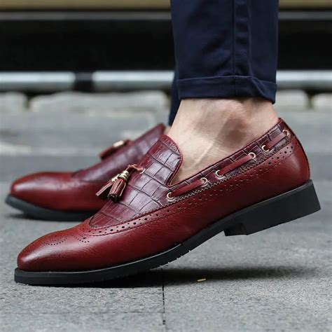 TOURSH Mens Loafers With Tassels Formal Shoes Mens Italian Loafers Dress Loafers Men Luxury ...